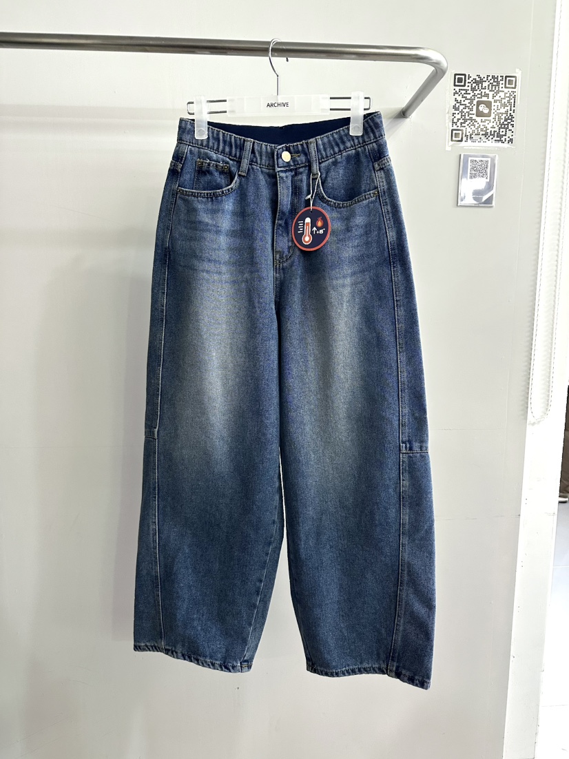 ARCHIVE-P韓國代購㊣女士新品真品熱賣25秋冬休閑職業牛仔褲ARCHIVE-P牛仔褲圖色1