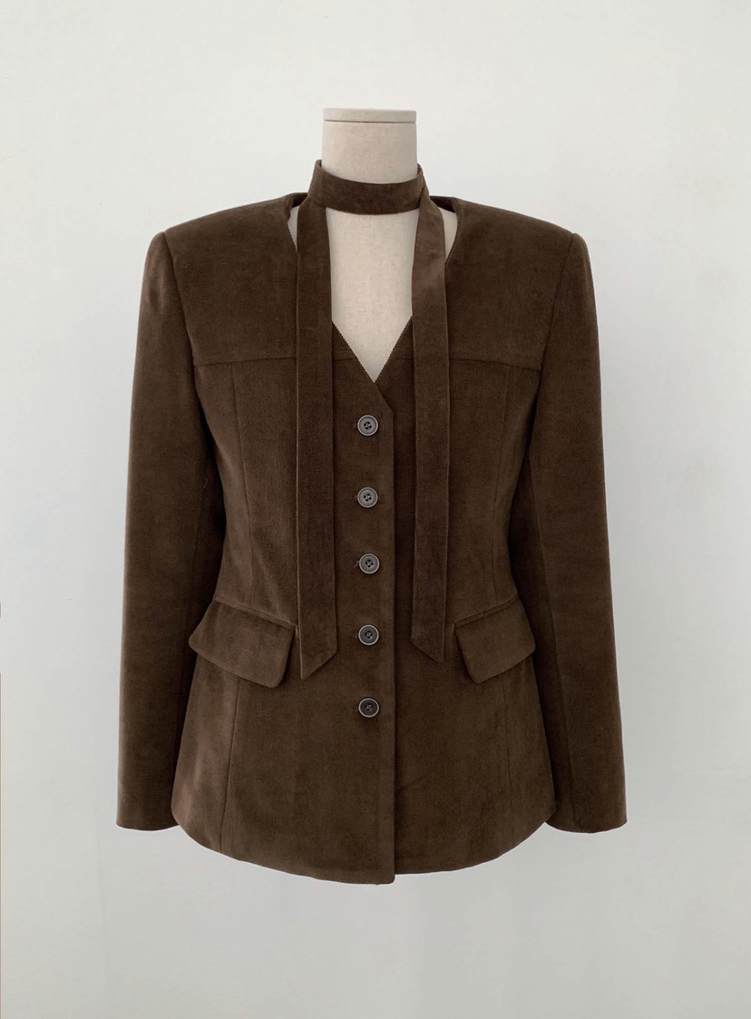 SLIT東大門㊣實拍女士新品休閑職業熱賣人氣真品夾克燈心絨SLIT夾克圖色1