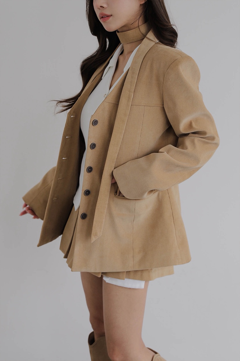 SLIT東大門㊣實拍女士新品休閑職業熱賣人氣真品夾克燈心絨SLIT夾克圖色2