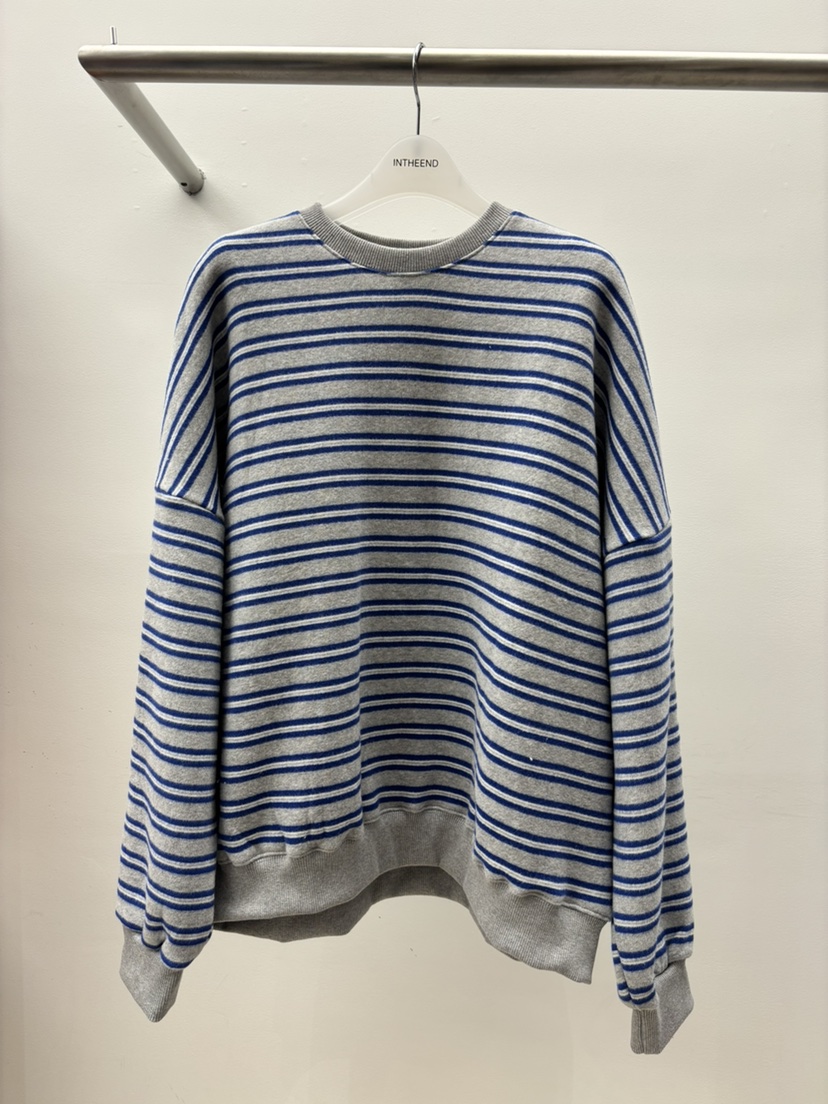 INTHEEND韓國代購㊣女士新品熱賣時尚推薦25秋冬休閑衛衣條紋INTHEEND衛衣圖色1