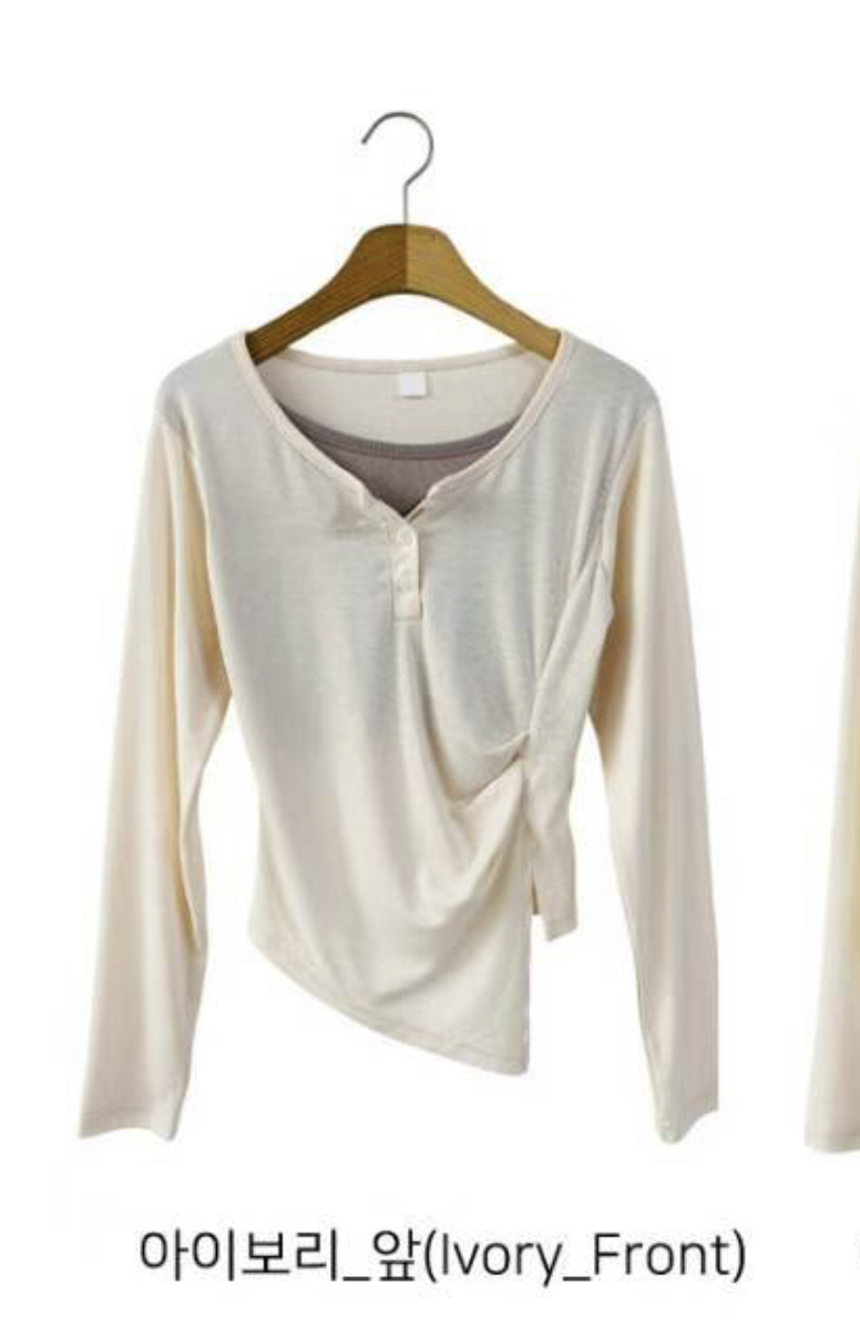 DKS08韓國直郵㊣女裝新品推薦人氣熱賣25秋冬時尚長袖T恤褶皺DKS08長袖T恤圖色3