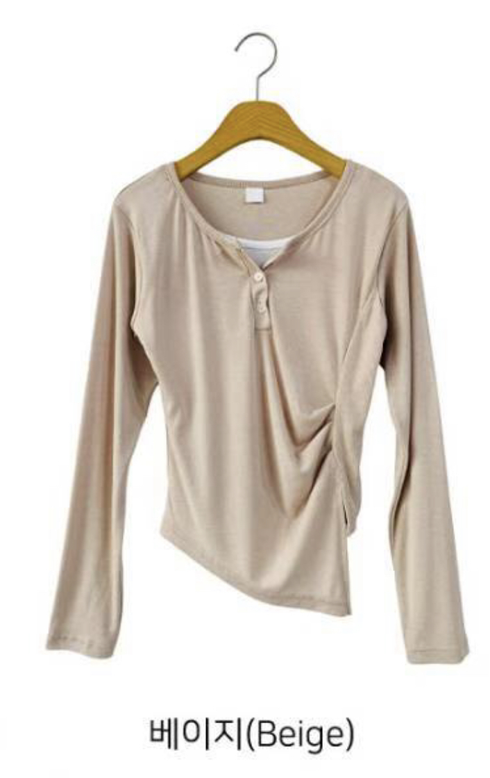 DKS08韓國直郵㊣女裝新品推薦人氣熱賣25秋冬時尚長袖T恤褶皺DKS08長袖T恤圖色4