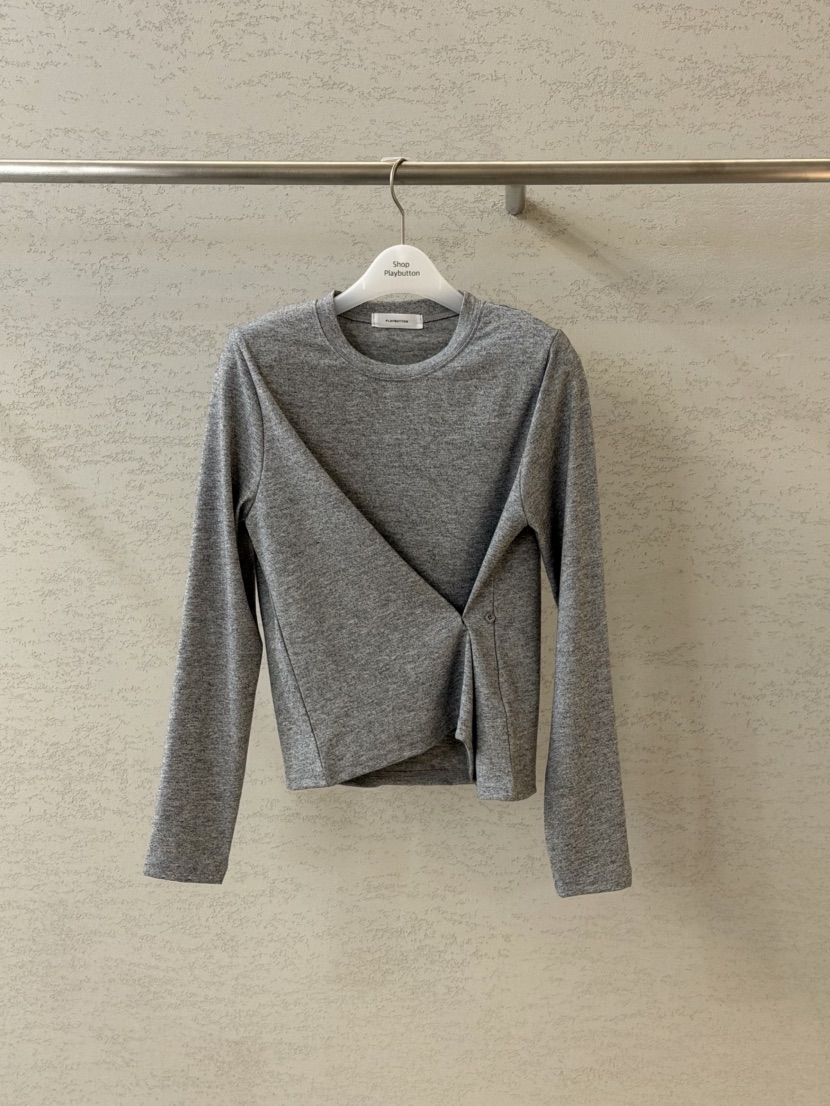 PLAYBUTTON-P韓國直郵㊣女裝新款真品時尚推薦職業長袖T恤PLAYBUTTON長袖T恤圖色3