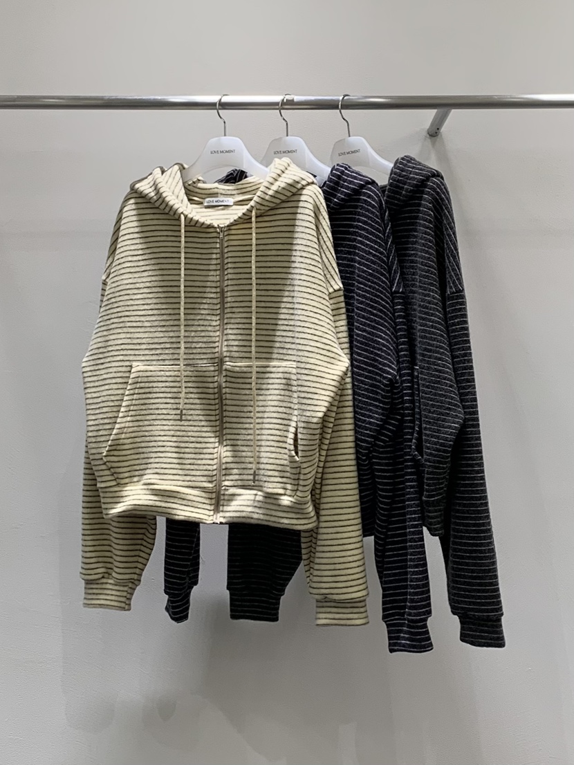 LOVE MOMENT東大門㊣實拍女裝新品時尚25秋冬針織衫連帽拉鏈衫LOVE MOMENT針織衫