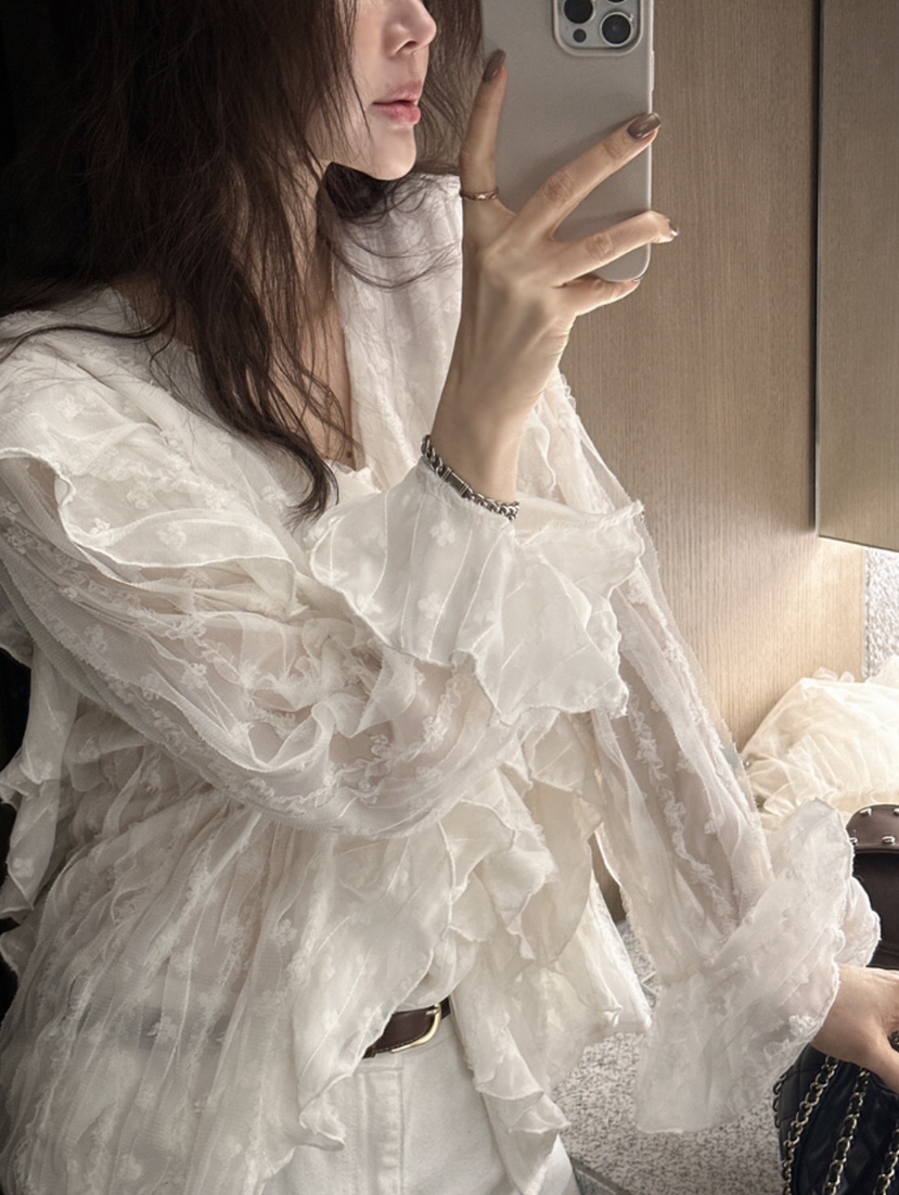 MELTED-P韓國直郵㊣女士新款真品人氣熱賣推薦職業襯衫蕾絲衫MELTED-P襯衫/蕾絲衫