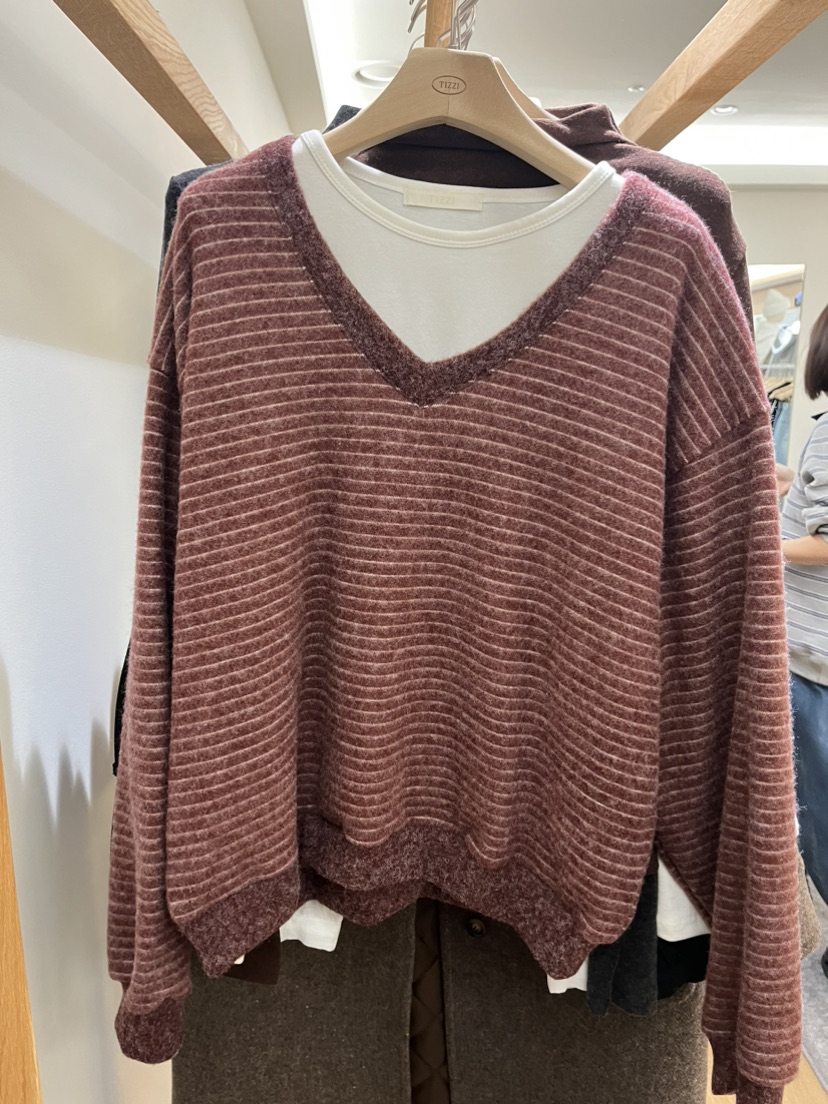 TIZZI韓國代購㊣女裝新品時尚25秋冬推薦人氣職業真品針織衫TIZZI針織衫圖色3