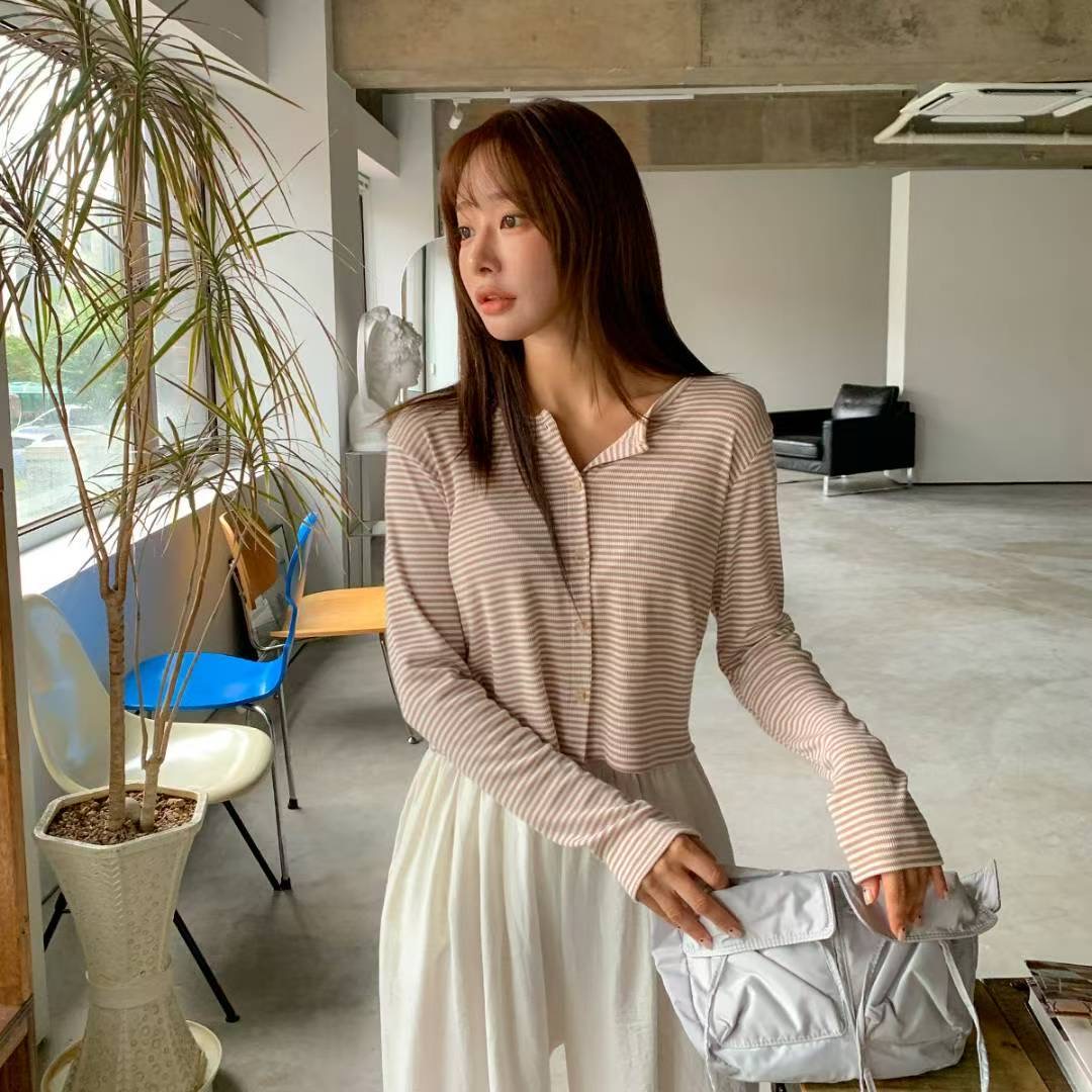 DKS08韓國直郵㊣女士新款時尚真品25秋冬人氣熱賣推薦長袖T恤DKS08長袖T恤