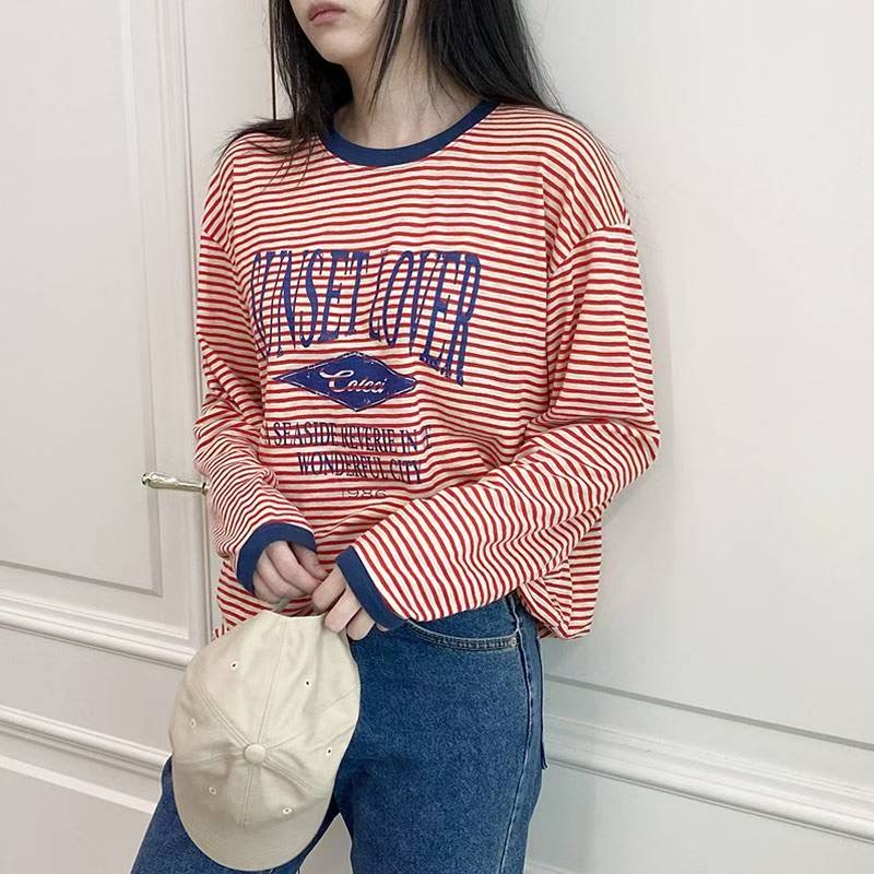 DKS08東大門㊣實拍女士新品推薦25秋冬時尚真品休閑長袖T恤DKS08長袖T恤