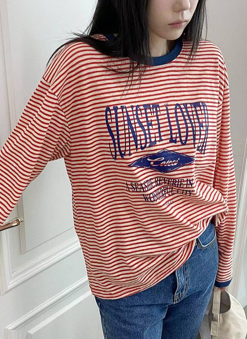 DKS08東大門㊣實拍女士新品推薦25秋冬時尚真品休閑長袖T恤DKS08長袖T恤圖色1