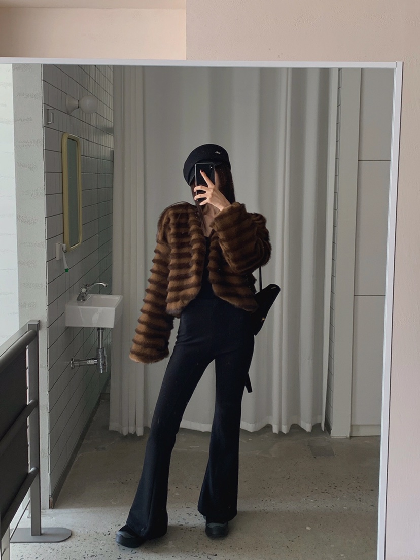 VERANDA東大門㊣實拍女裝新款真品推薦休閑時尚夾克含圍巾毛皮VERANDA夾克