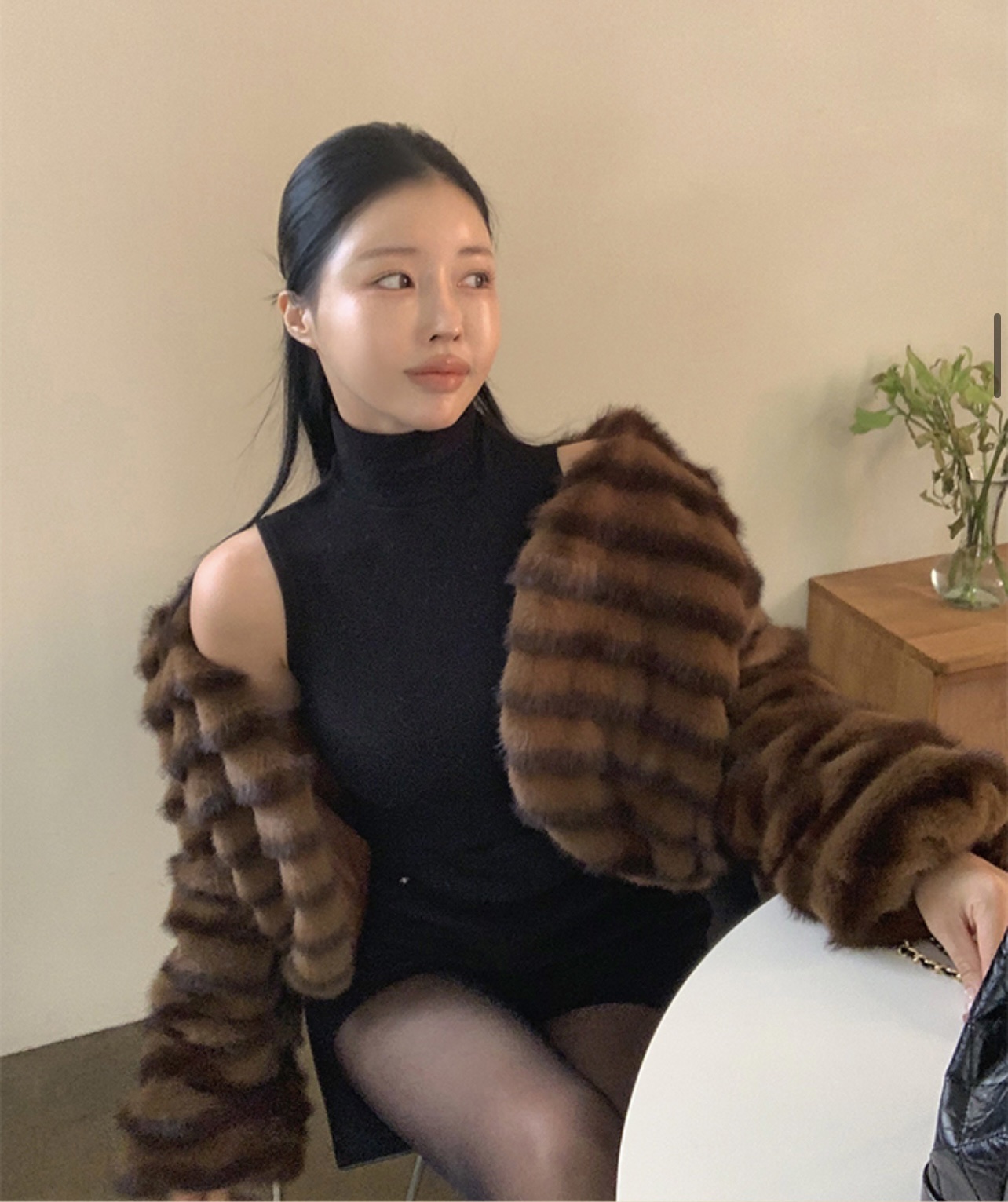 VERANDA東大門㊣實拍女裝新款真品推薦休閑時尚夾克含圍巾毛皮VERANDA夾克