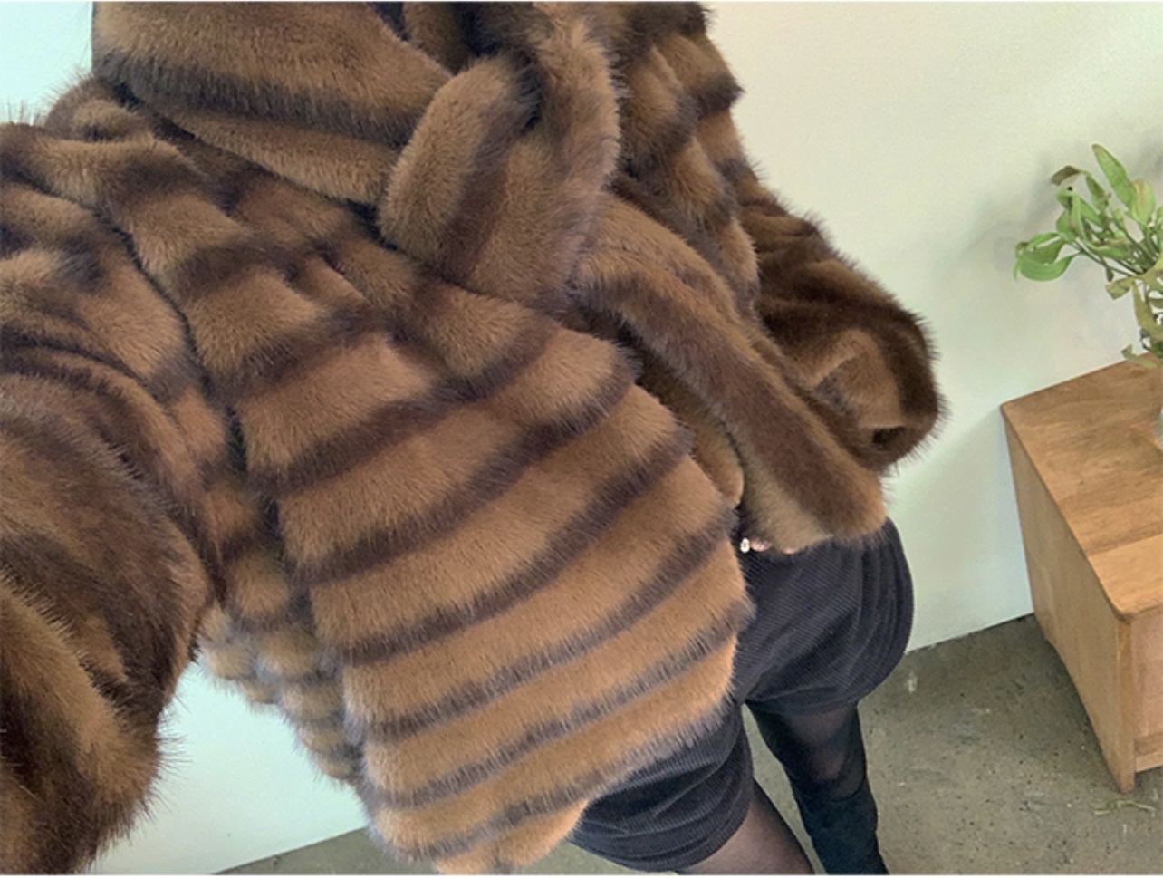 VERANDA東大門㊣實拍女裝新款真品推薦休閑時尚夾克含圍巾毛皮VERANDA夾克