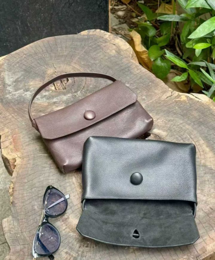 TROUVAILLE東大門㊣代購女士新款推薦職業手拿包腋下包牛皮TROUVAILLE手拿包/腋下包