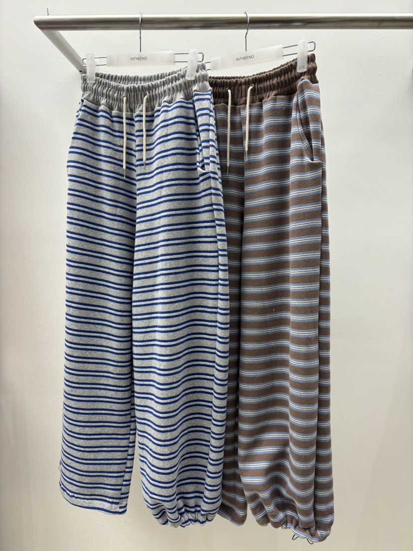INTHEEND東大門㊣代購女裝新款推薦25秋冬時尚真品休閑褲條紋INTHEEND休閑褲