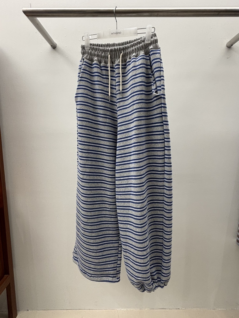 INTHEEND東大門㊣代購女裝新款推薦25秋冬時尚真品休閑褲條紋INTHEEND休閑褲圖色1