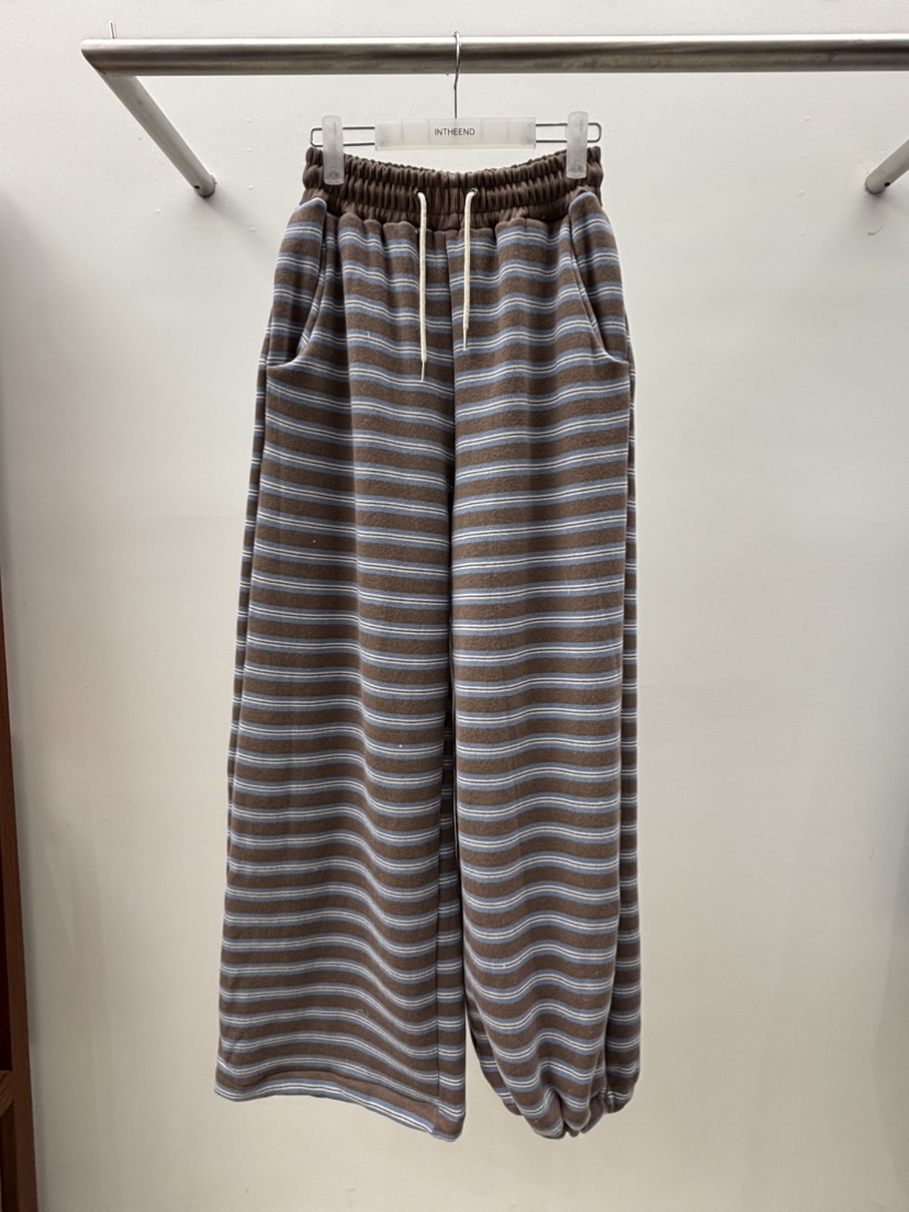 INTHEEND東大門㊣代購女裝新款推薦25秋冬時尚真品休閑褲條紋INTHEEND休閑褲圖色2