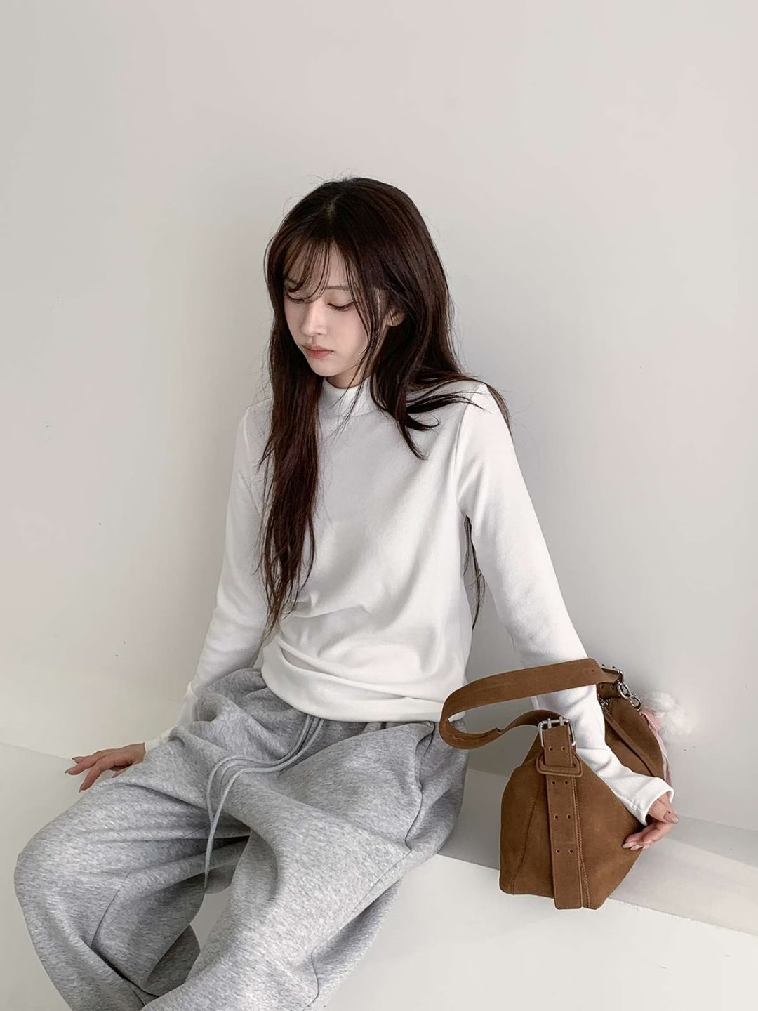 CHEEMI韓國代購㊣女士新品休閑人氣熱賣職業推薦25秋冬長袖T恤CHEEMI長袖T恤