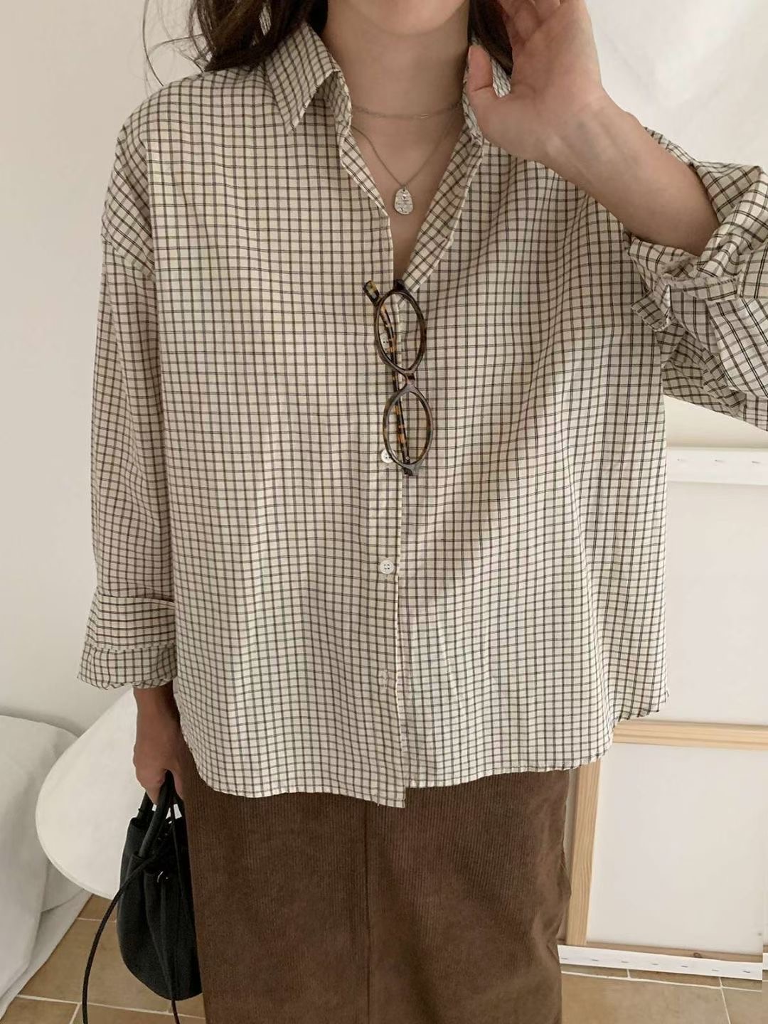 CHEEMI韓國代購㊣女士新品熱賣真品推薦職業時尚襯衫蕾絲衫CHEEMI襯衫/蕾絲衫圖色1