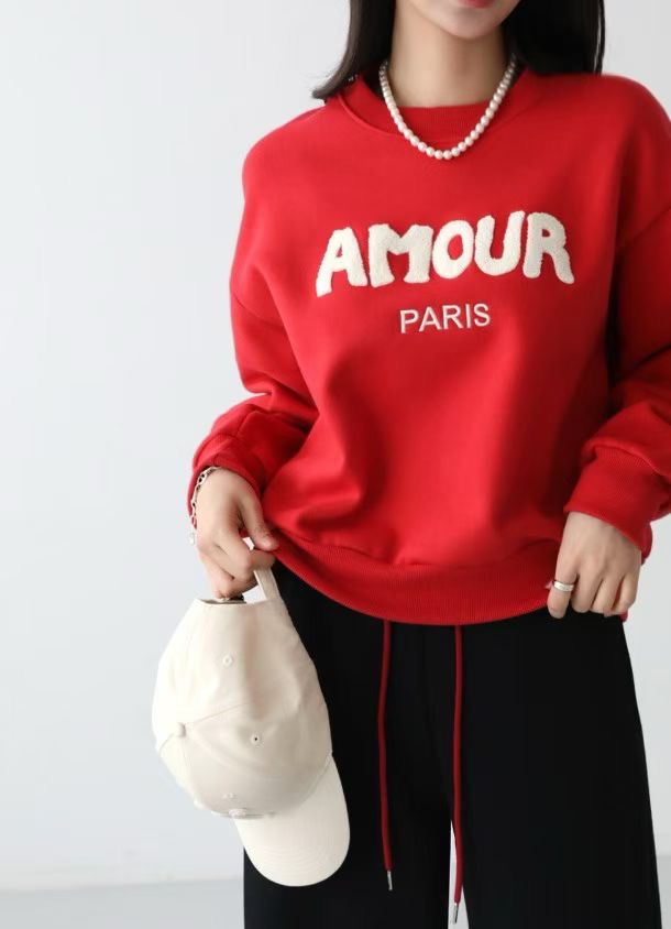 LATTE韓國代購㊣女士新款推薦職業時尚真品25秋冬休閑衛衣刺繡LATTE衛衣