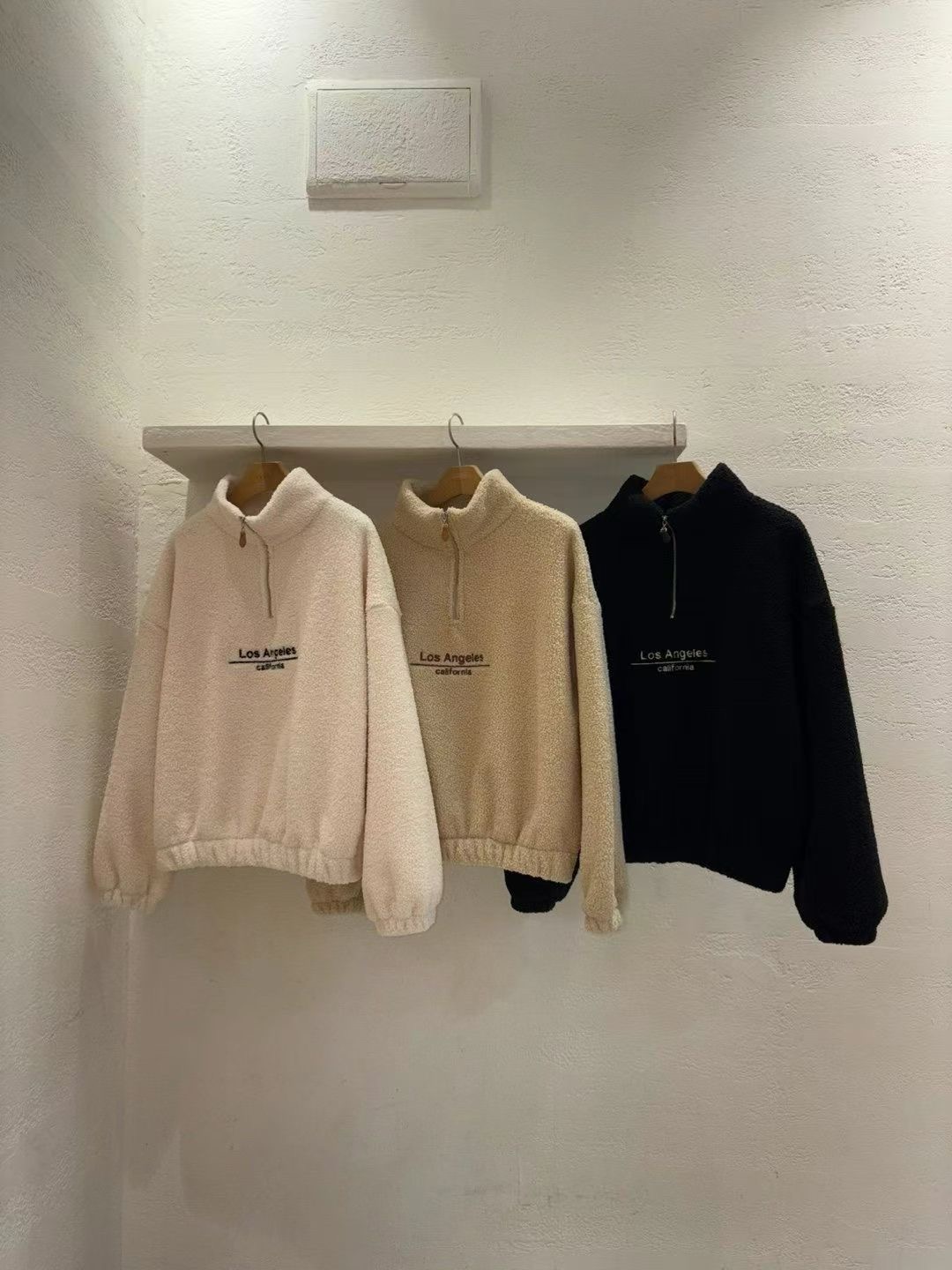 LATTE韓國直郵㊣女士新款熱賣休閑25秋冬職業推薦真品衛衣拉鏈LATTE衛衣圖色2左二色