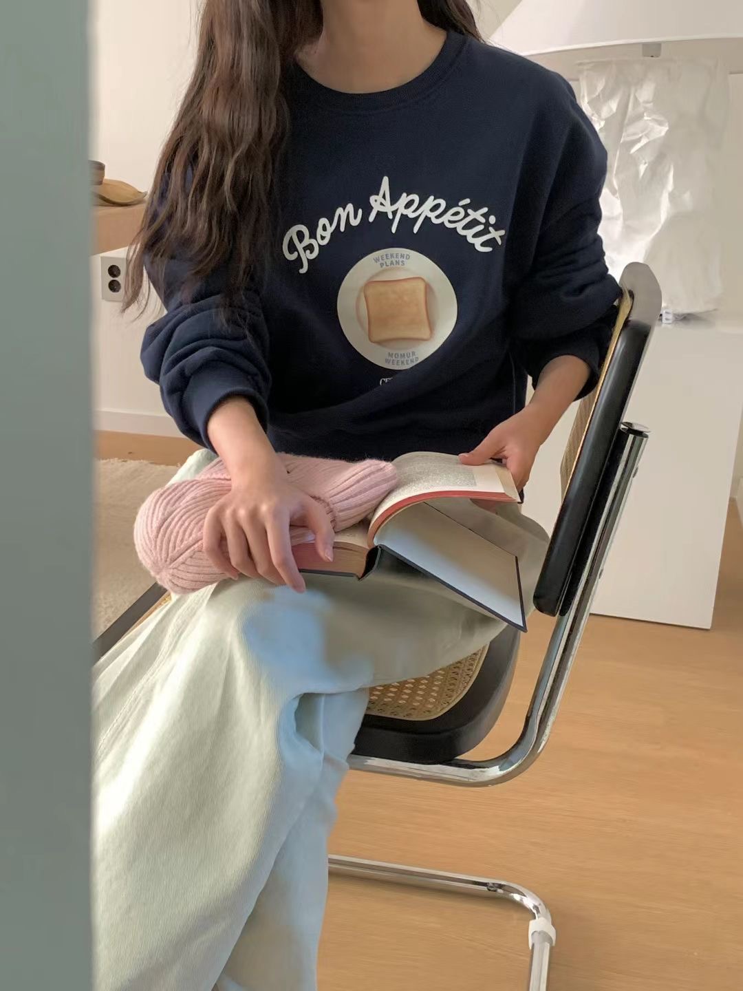 OBE韓國直郵㊣女士新款時尚25秋冬推薦真品休閑熱賣人氣衛衣OBE衛衣