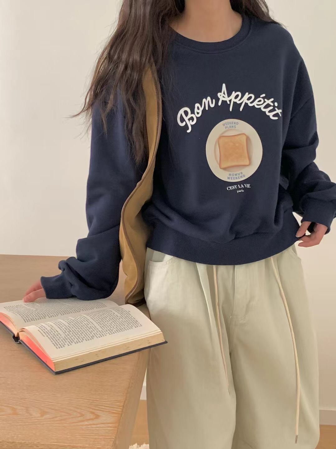 OBE韓國直郵㊣女士新款時尚25秋冬推薦真品休閑熱賣人氣衛衣OBE衛衣圖色3