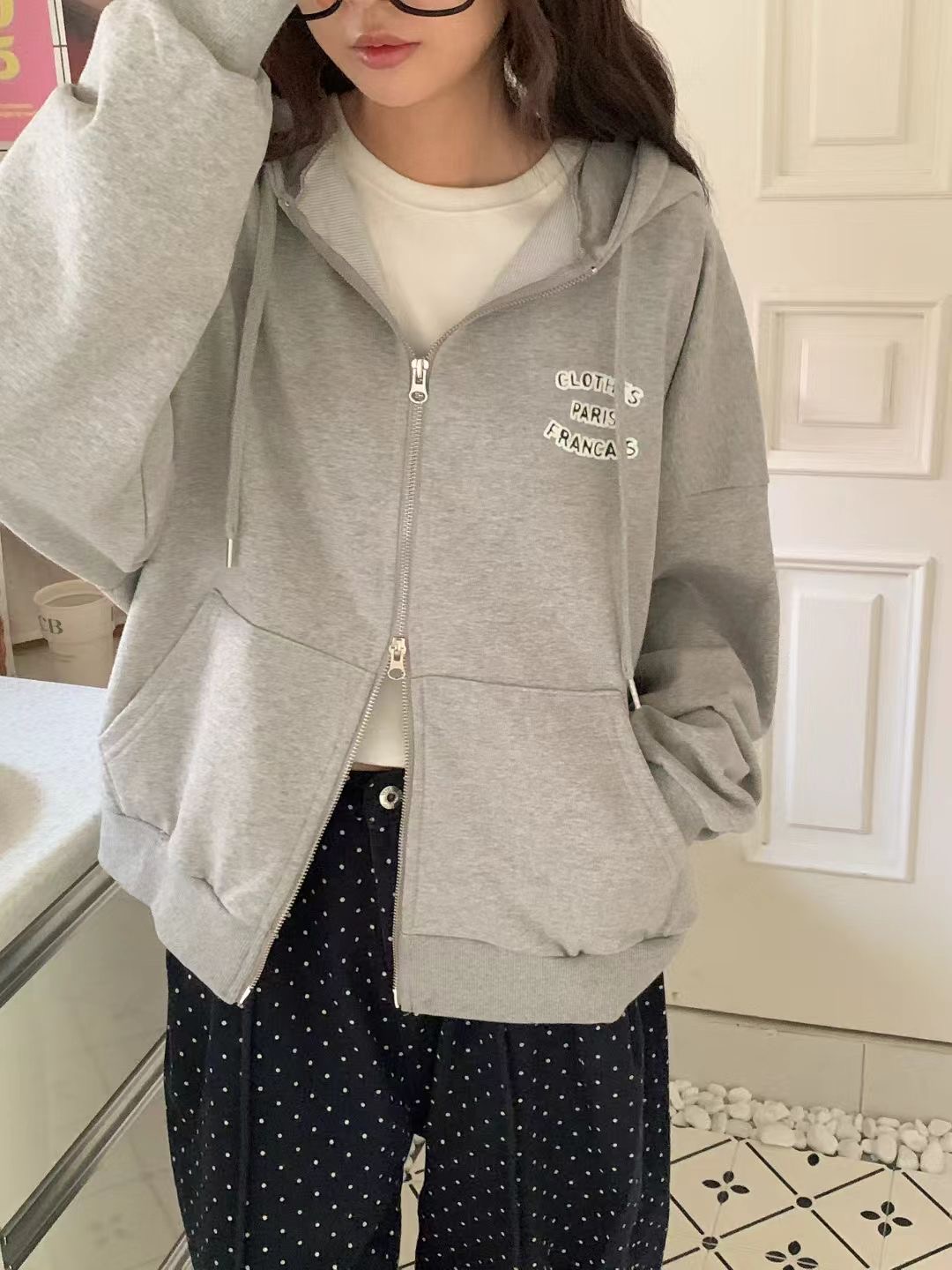 OBE東大門㊣實拍女士新款時尚人氣推薦真品25秋冬職業熱賣夾克OBE夾克圖色2