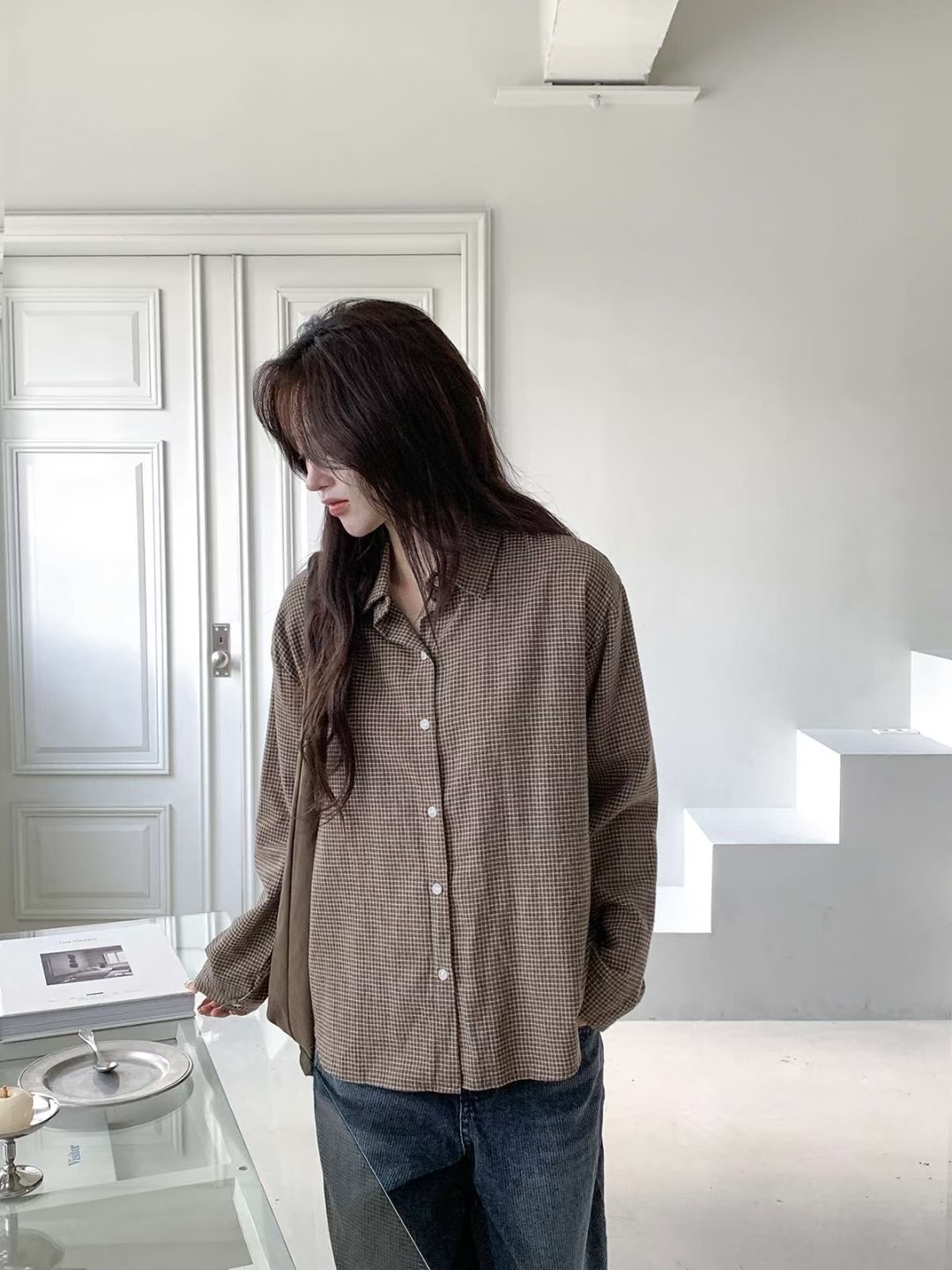 CHEEMI韓國直郵㊣女裝新品人氣25秋冬職業熱賣休閑襯衫蕾絲衫CHEEMI襯衫/蕾絲衫