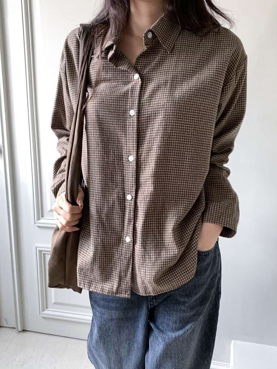 CHEEMI韓國直郵㊣女裝新品人氣25秋冬職業熱賣休閑襯衫蕾絲衫CHEEMI襯衫/蕾絲衫圖色1