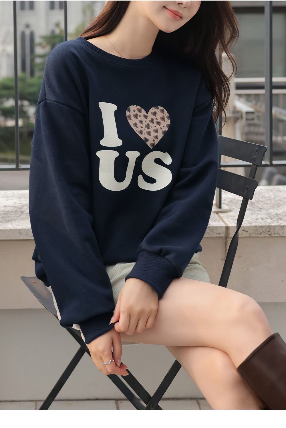 LATTE韓國代購㊣女士新品真品人氣休閑推薦時尚25秋冬職業衛衣LATTE衛衣