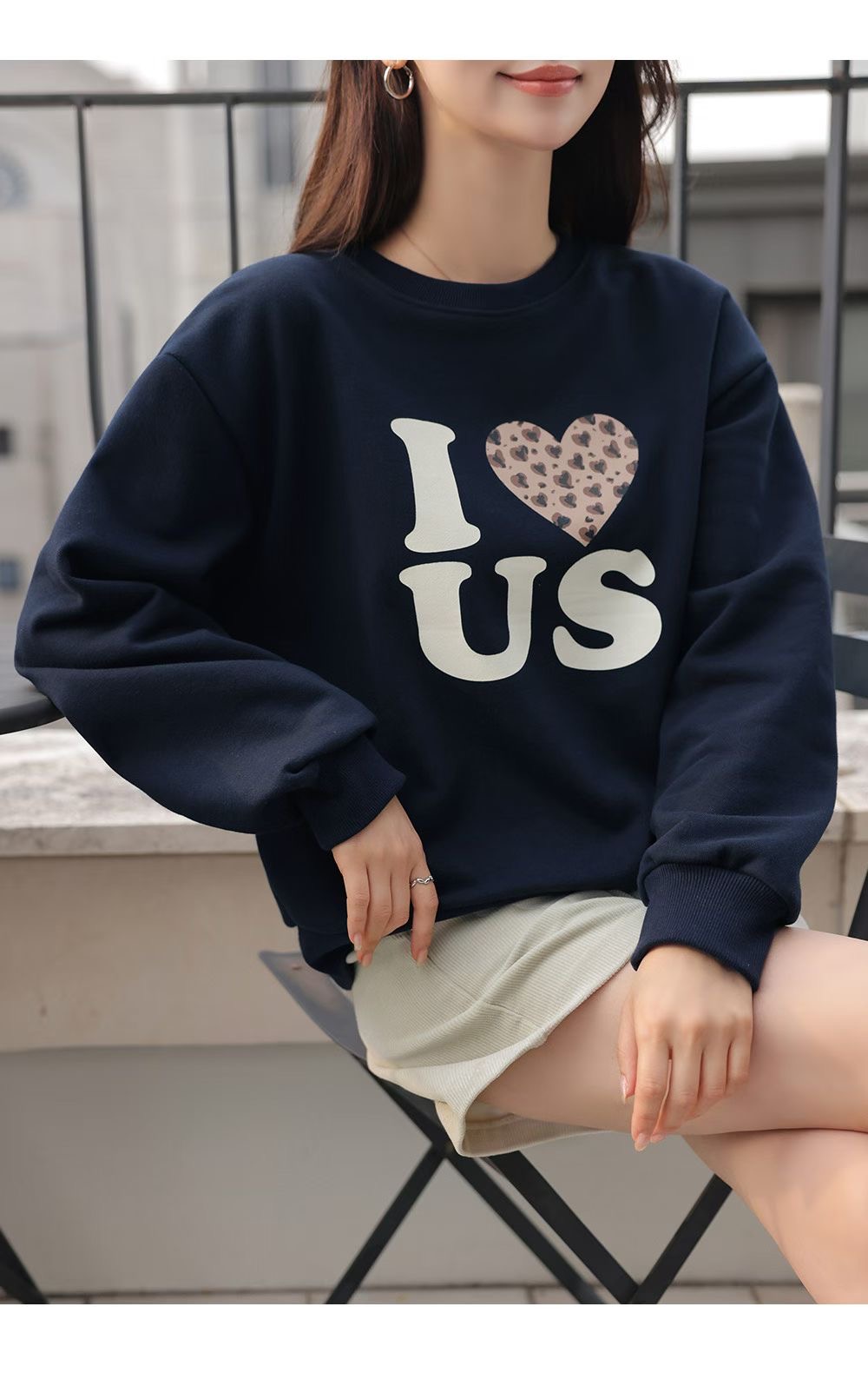 LATTE韓國代購㊣女士新品真品人氣休閑推薦時尚25秋冬職業衛衣LATTE衛衣圖色2