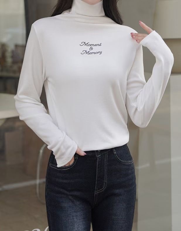 LATTE東大門㊣直郵女士新款熱賣時尚休閑職業推薦25秋冬長袖T恤LATTE長袖T恤圖色2