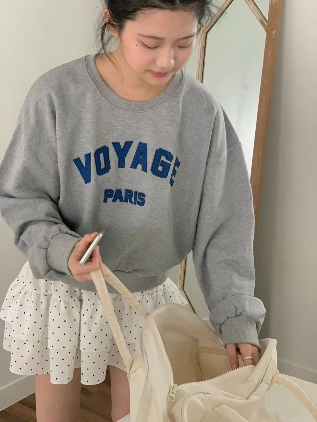 OBE東大門㊣代購女裝新款推薦熱賣25秋冬職業人氣真品時尚衛衣OBE衛衣圖色1