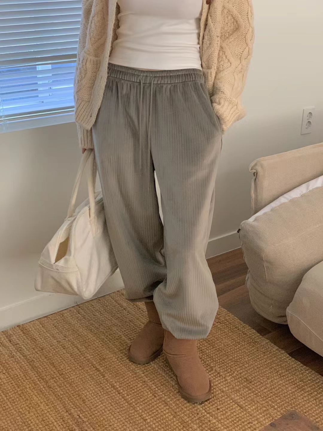 OBE東大門㊣實拍女士新款推薦25秋冬休閑時尚熱賣真品休閑褲OBE休閑褲圖色3