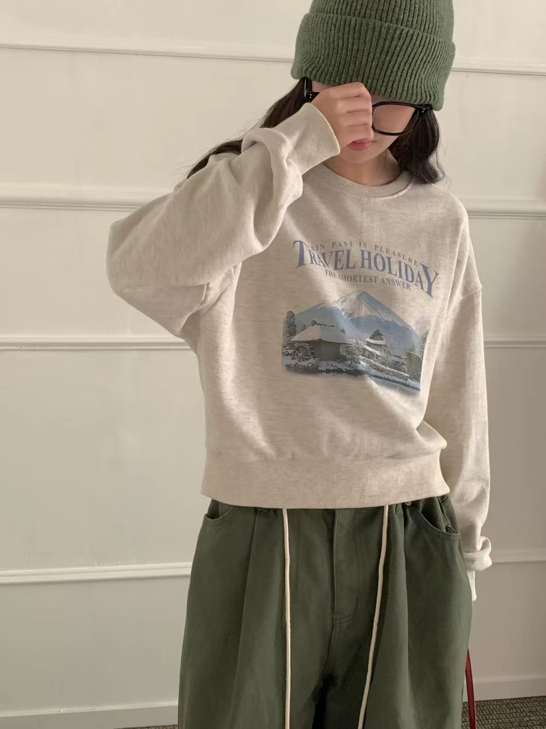 OBE東大門㊣代購女裝新款熱賣真品推薦人氣職業25秋冬時尚衛衣OBE衛衣圖色2