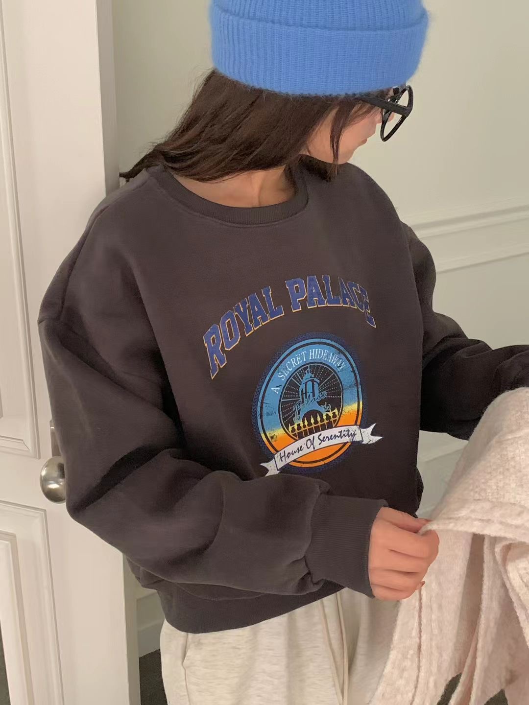 OBE東大門㊣實拍女士新品休閑25秋冬職業推薦人氣熱賣時尚衛衣OBE衛衣圖色2