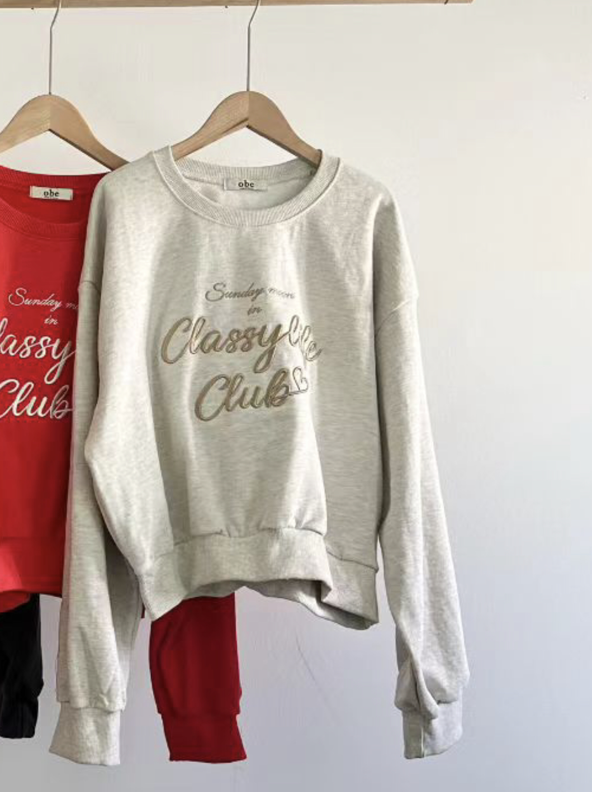 OBE東大門㊣代購女裝新品推薦25秋冬休閑職業熱賣人氣真品衛衣OBE衛衣圖色3