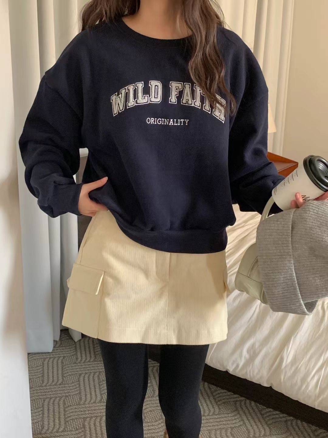 OBE韓國代購㊣女裝新品休閑真品時尚25秋冬熱賣人氣職業衛衣OBE衛衣圖色3