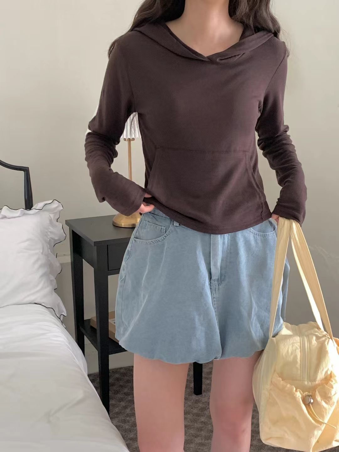 OBE東大門㊣實拍女士新品推薦熱賣休閑職業真品25秋冬長袖T恤OBE長袖T恤圖色2