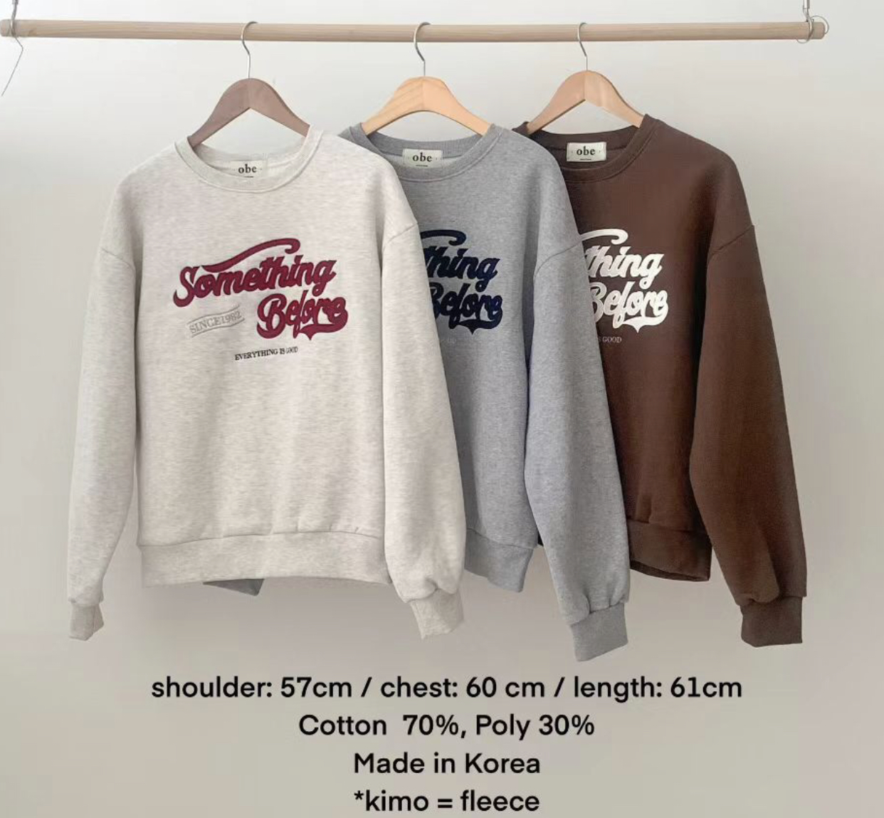 OBE東大門㊣直郵女士新款25秋冬熱賣推薦職業時尚真品人氣衛衣OBE衛衣圖色2左二色