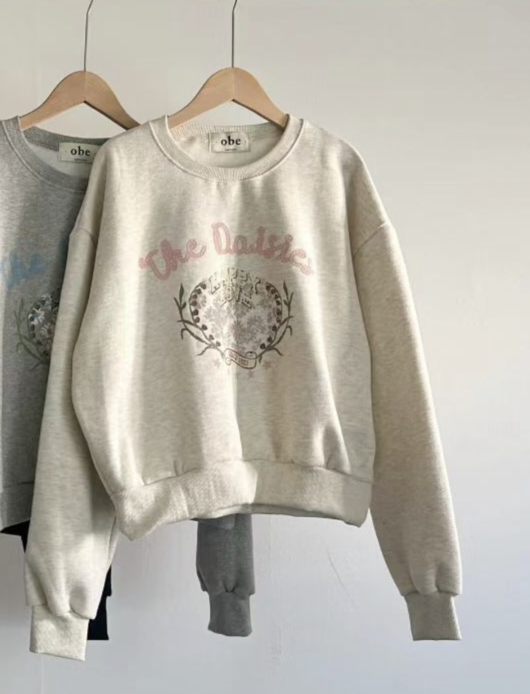 OBE韓國直郵㊣女裝新款推薦真品職業熱賣時尚25秋冬人氣衛衣OBE衛衣圖色3