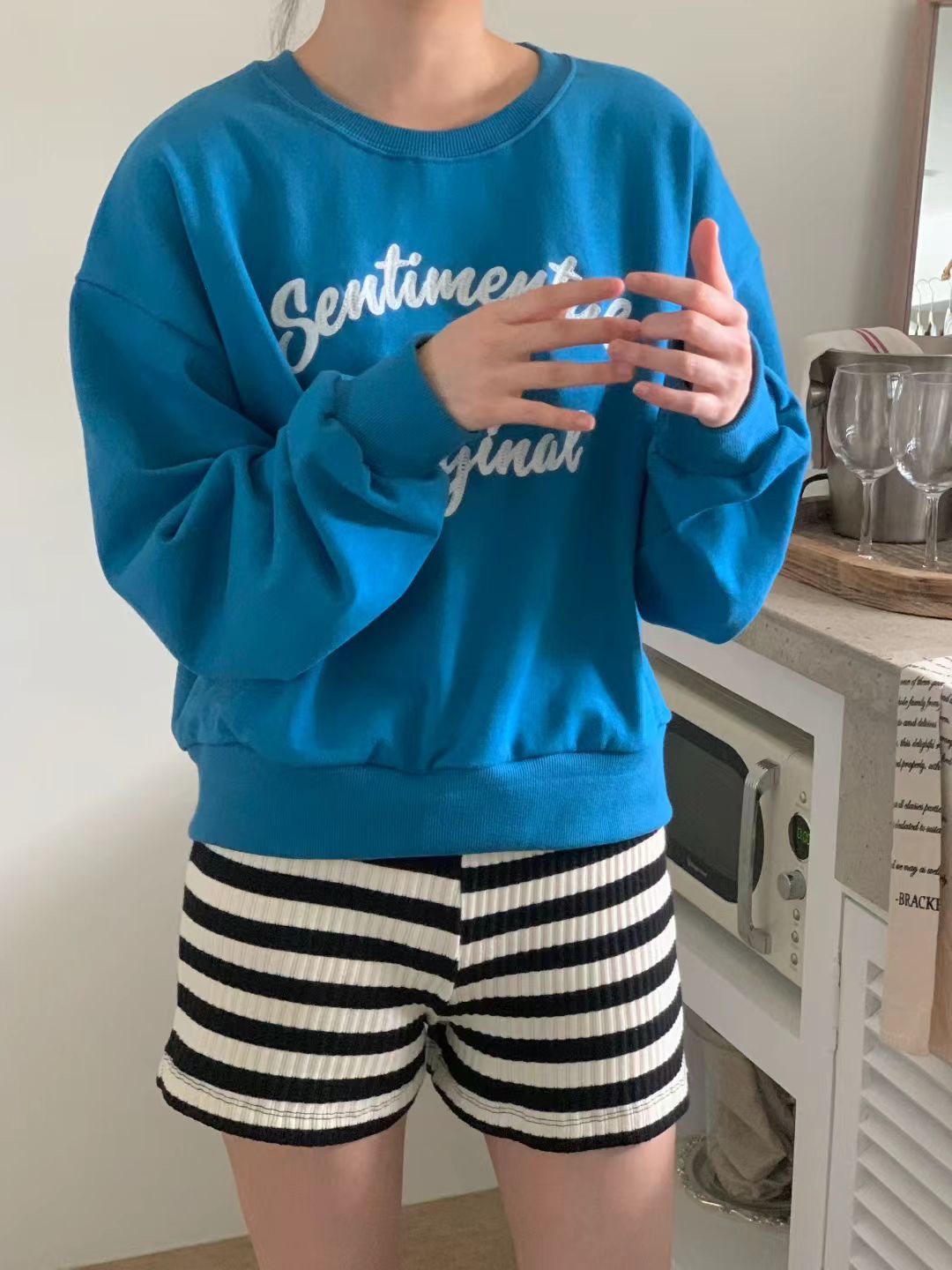 OBE東大門㊣實拍女士新款真品休閑人氣25秋冬時尚熱賣推薦衛衣OBE衛衣圖色2