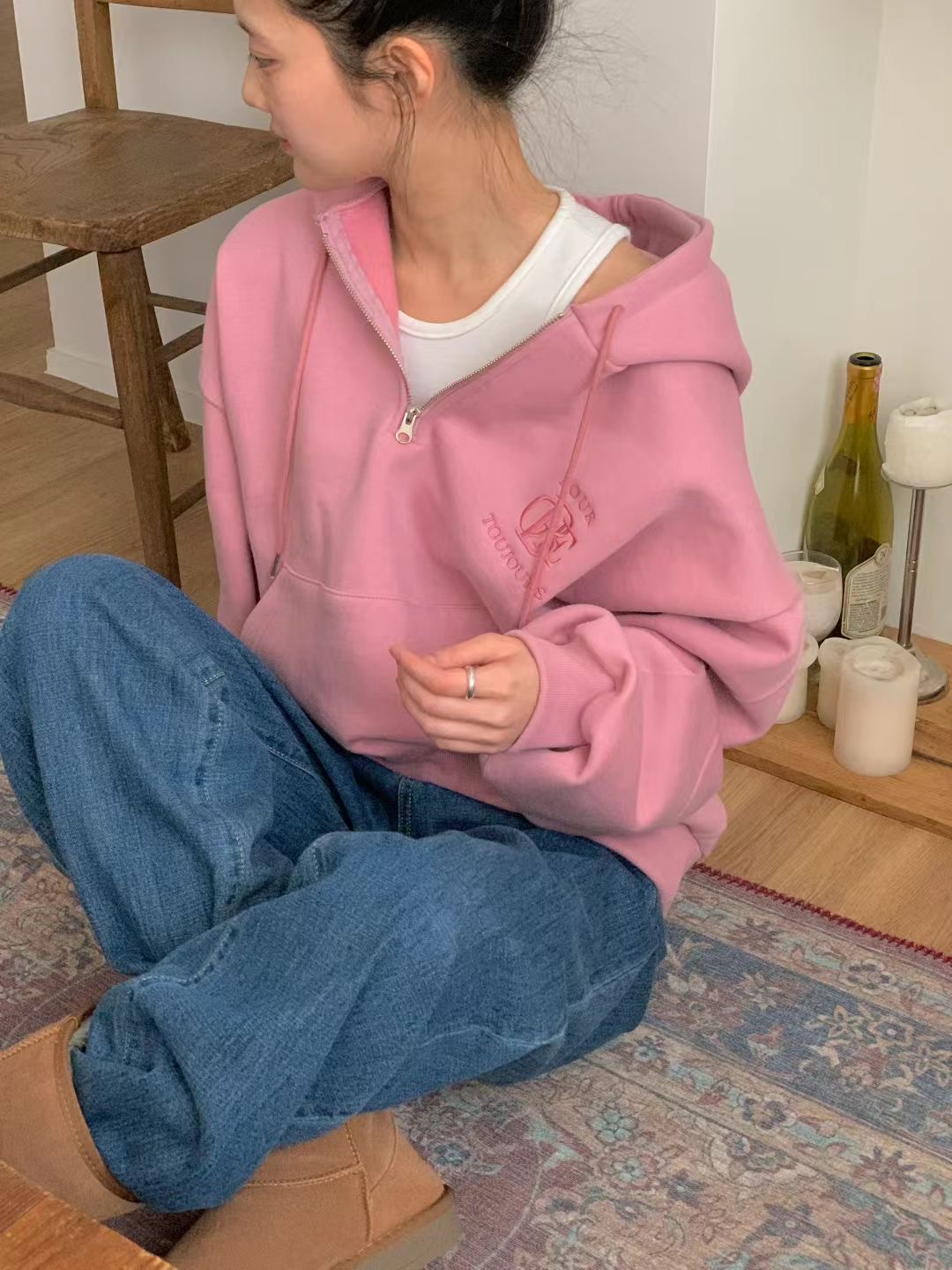 OBE東大門㊣直郵女士新款人氣時尚休閑25秋冬推薦職業熱賣衛衣OBE衛衣