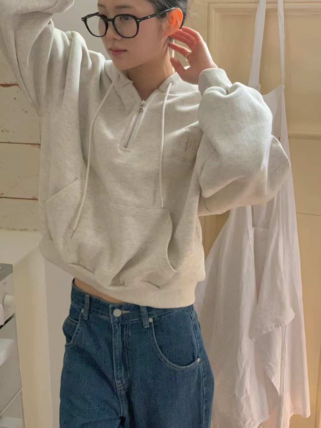 OBE東大門㊣直郵女士新款人氣時尚休閑25秋冬推薦職業熱賣衛衣OBE衛衣