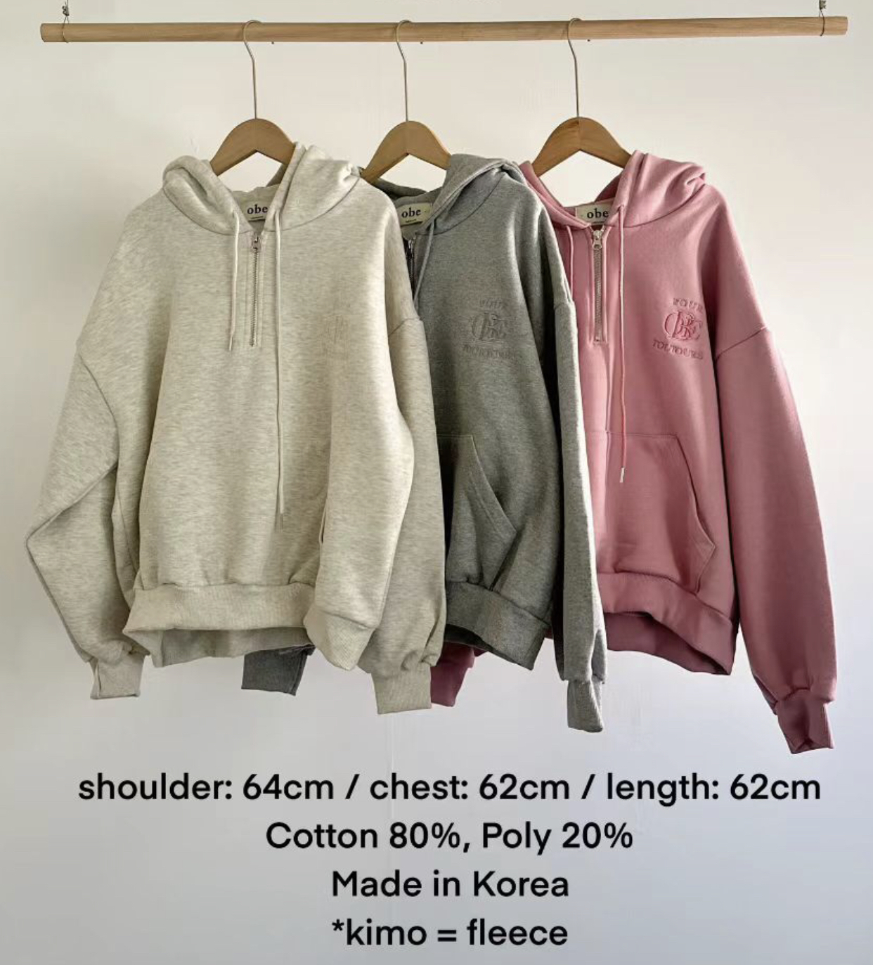 OBE東大門㊣直郵女士新款人氣時尚休閑25秋冬推薦職業熱賣衛衣OBE衛衣圖色2左二色