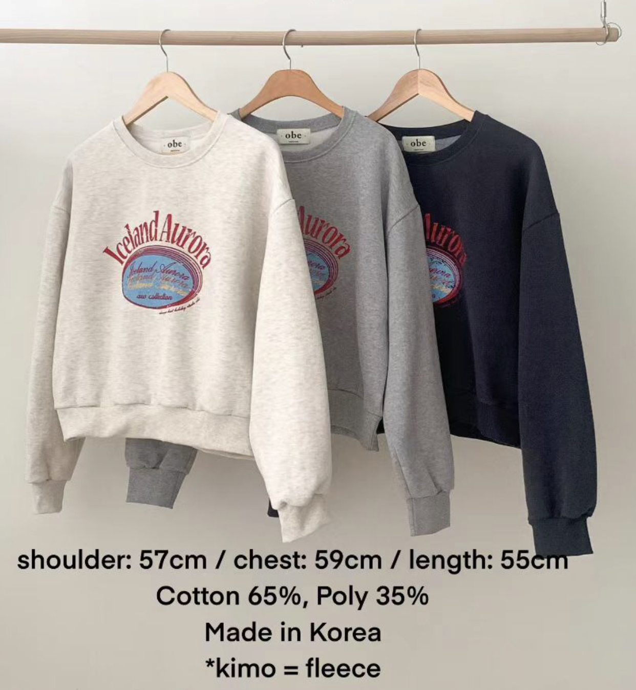 OBE東大門㊣實拍女裝新款時尚人氣職業熱賣休閑25秋冬真品衛衣OBE衛衣圖色2左二色