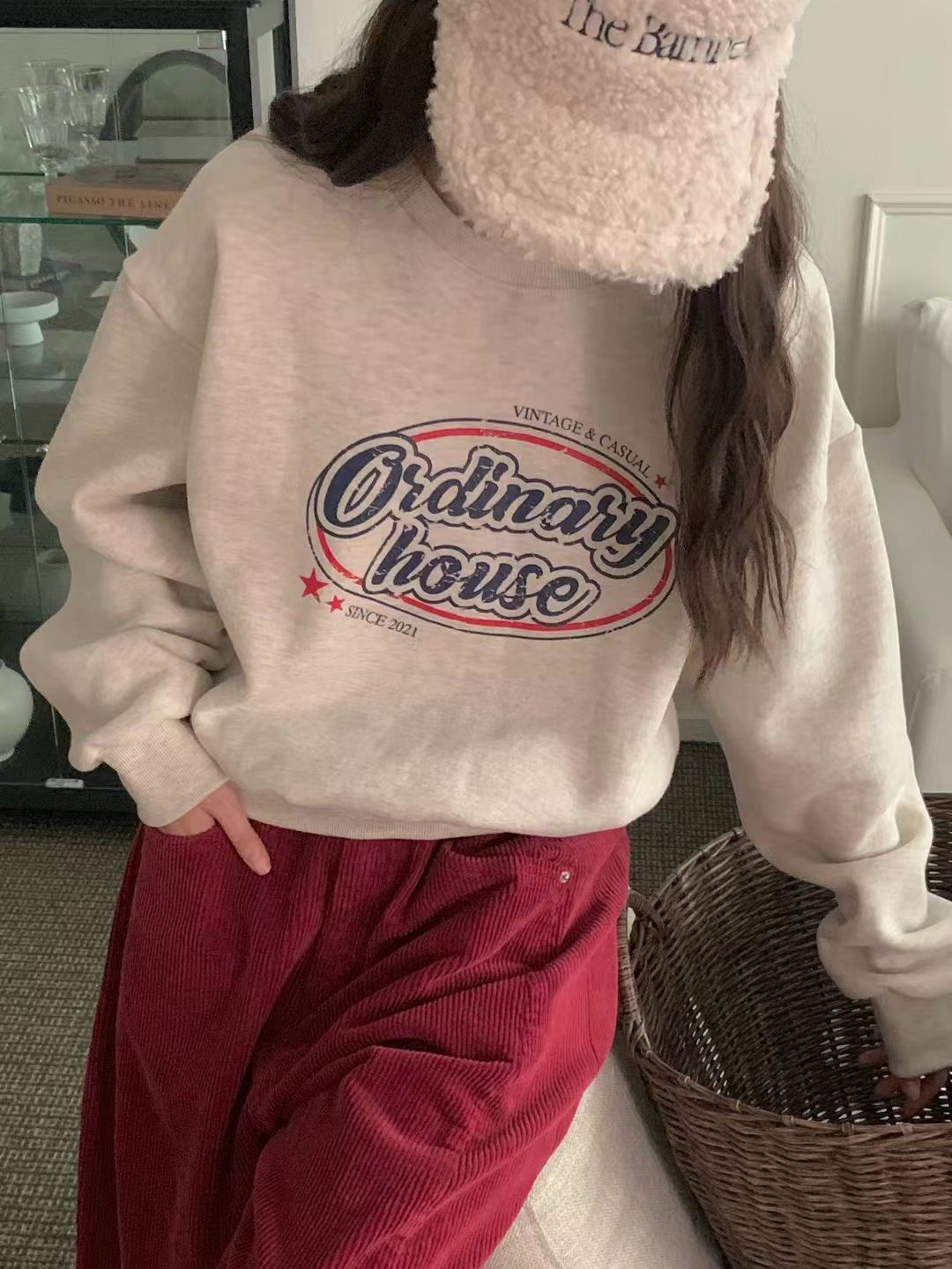 OBE東大門㊣實拍女裝新款推薦職業25秋冬休閑熱賣真品時尚衛衣OBE衛衣圖色1