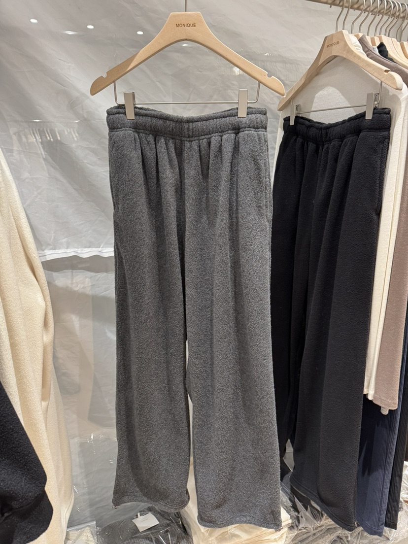 MONIQUE東大門㊣代購女士新款時尚真品推薦熱賣休閑休閑褲抓絨MONIQUE休閑褲圖色2