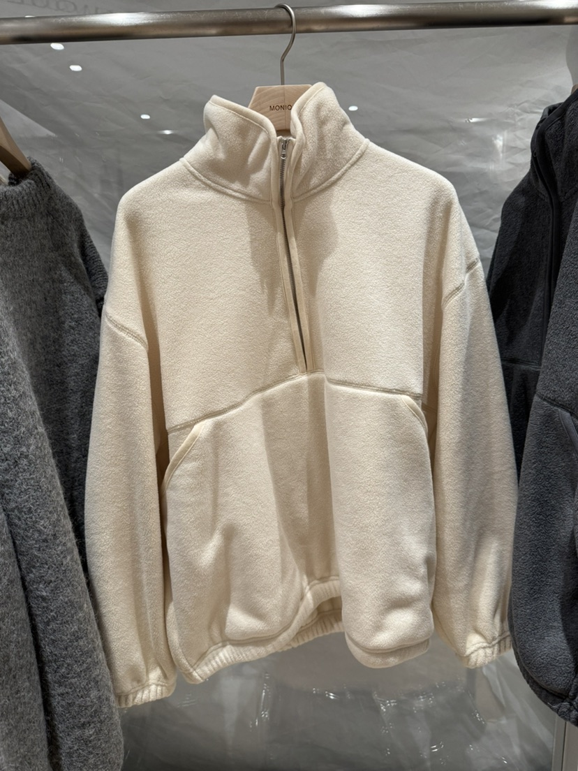 MONIQUE東大門㊣直郵女士新款職業時尚25秋冬人氣衛衣抓絨拉鏈MONIQUE衛衣圖色2