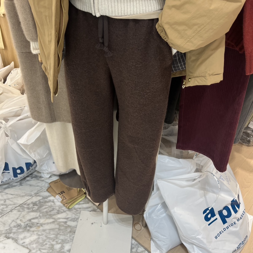 THE STARDUST韓國直郵㊣女裝新品人氣時尚熱賣推薦休閑褲羊毛THE STARDUST休閑褲圖色2